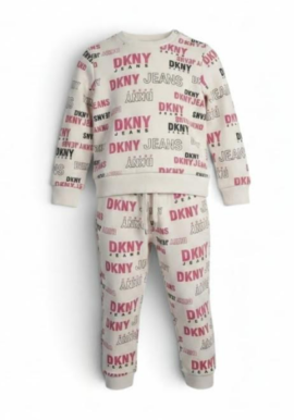 DKNY Baby White & Pink Tracksuit. Pk of 6