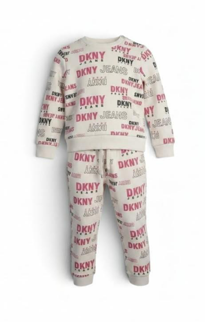 DKNY Baby White & Pink Tracksuit. Pk of 6