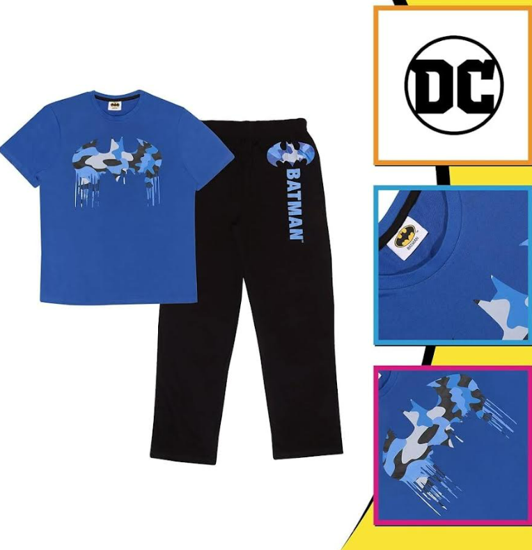 Fully Licensed Blue Batman Pyjamas. Pk of 12