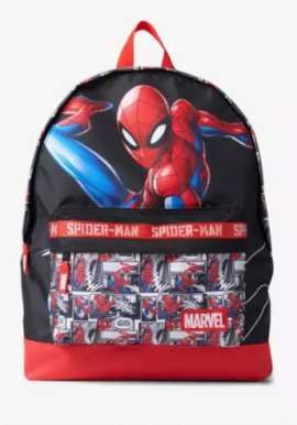 Fully Licensed Spiderman Large Comic Print Backpack. Pk of 4