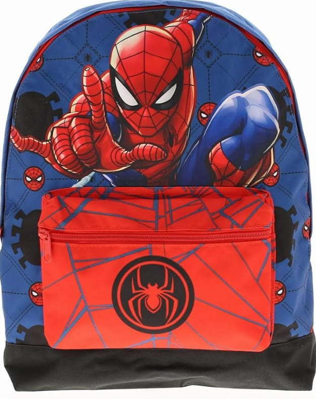 Fully Licensed Spiderman Front Pocket Backpack. Pk of 3
