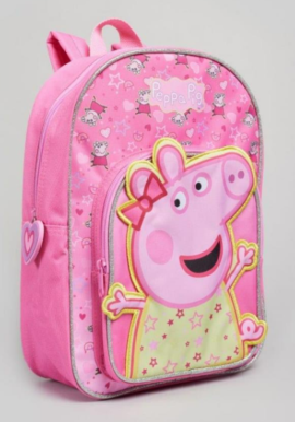 Fully Licensed Peppa Pig Front Pocket Yellow Dress Backpack. Pk of 3