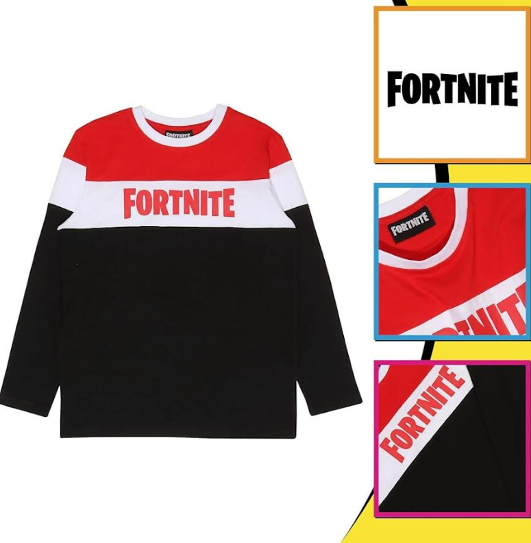 Fully Licensed FORTNITE Long Sleeved T-Shirt. Pk of 3