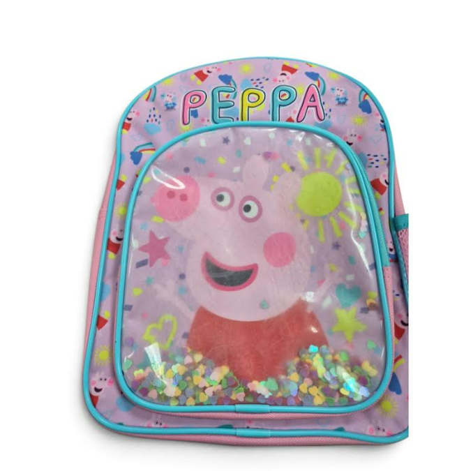 Fully Licensed Peppa Pig Front Pocket Backpack Seconds (Front Pocket Cloudy/ Slight Marks) . Pk of 3