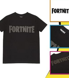 Fully Licensed FORTNITE Black T-Shirt. Pk of 3