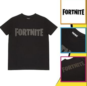 Fully Licensed FORTNITE Black T-Shirt. Pk of 3