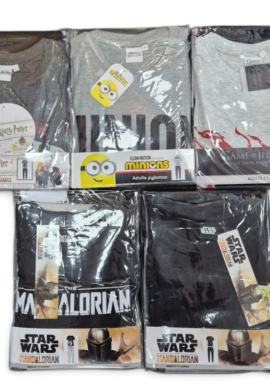 BULK BUY - Fully Licensed Men's Assorted Character Pyjamas. Pk of 20
