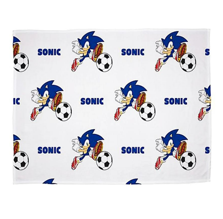 Fully Licensed Sonic Football Fleece Blanket. Pk of 3