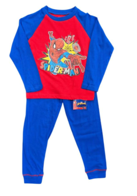 Fully Licensed Spiderman Pyjamas. Pk of 4