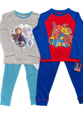 BULK BUY - Fully Licensed Marvel Spiderman & Disney Frozen Pyjamas. Pk of 34