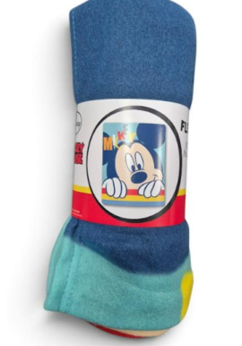 Fully Licensed Mickey Mouse Blanket. Pk of 3